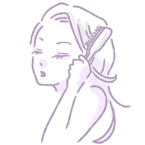 1. まずはブラッシング（イラスト）