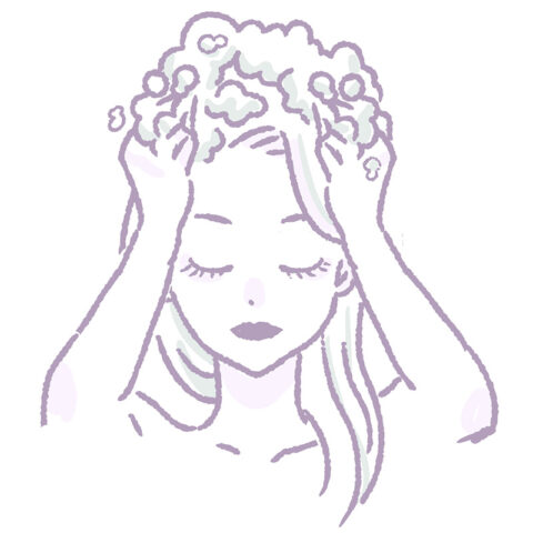 4. いよいよシャンプー(イラスト)