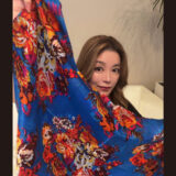 花柄・ロイヤルブルー-2